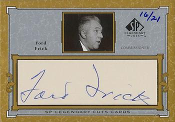 2001 SP Legendary Cuts - Autographs #C-FF Ford Frick Front