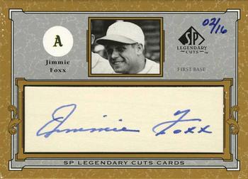 2001 SP Legendary Cuts - Autographs #C-JF Jimmie Foxx Front