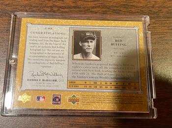 2001 SP Legendary Cuts - Autographs #C-RR Red Ruffing Back