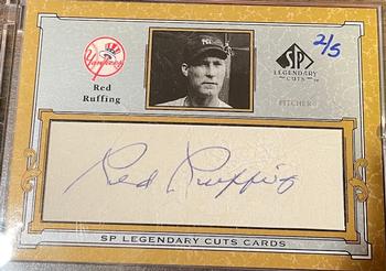 2001 SP Legendary Cuts - Autographs #C-RR Red Ruffing Front