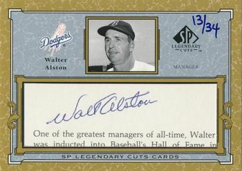 2001 SP Legendary Cuts - Autographs #C-WA Walt Alston Front