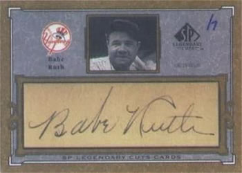 2001 SP Legendary Cuts - Autographs #C-BRU Babe Ruth Front