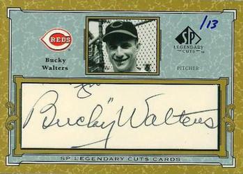 2001 SP Legendary Cuts - Autographs #C-BW Bucky Walters Front
