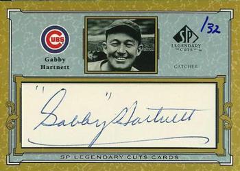 2001 SP Legendary Cuts - Autographs #C-GH Gabby Hartnett Front