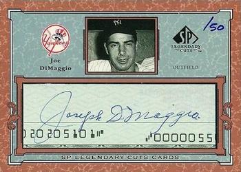 2001 SP Legendary Cuts - Autographs #C-JD3 Joe DiMaggio Front