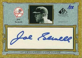 2001 SP Legendary Cuts - Autographs #C-JS Joe Sewell Front
