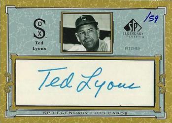 2001 SP Legendary Cuts - Autographs #C-TL1 Ted Lyons Front
