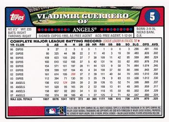 2008 Topps - National Baseball Card Day #5 Vladimir Guerrero Back
