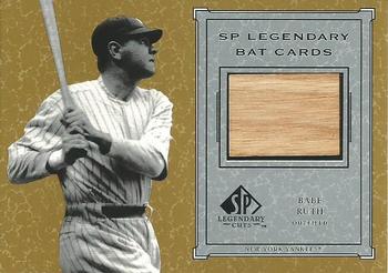 2001 SP Legendary Cuts - Game Bat #B-BR Babe Ruth Front