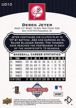 2008 Upper Deck - National Baseball Card Day #UD10 Derek Jeter Back