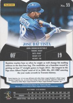2014 Donruss - Elite Gold Status Die Cut #55 Jose Bautista Back