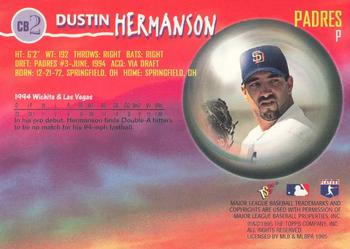 1995 Stadium Club - Crystal Ball Members Only #CB2 Dustin Hermanson Back