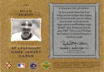 2001 SP Legendary Cuts - Game Jersey #J-RJ Reggie Jackson Back