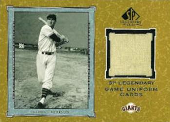2001 SP Legendary Cuts - Game Jersey #J-BT Bobby Thomson Front