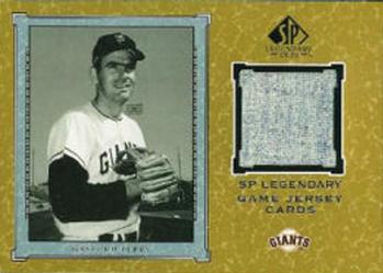 2001 SP Legendary Cuts - Game Jersey #J-GP Gaylord Perry Front