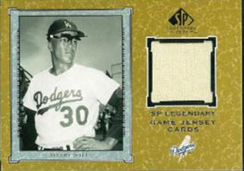 2001 SP Legendary Cuts - Game Jersey #J-MW Maury Wills Front