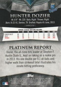 2014 Bowman Platinum - Chrome Prospects Refractors #BPCP56 Hunter Dozier Back