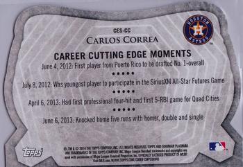 2014 Bowman Platinum - Cutting Edge Stars #CES-CC Carlos Correa Back