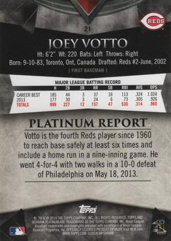 2014 Bowman Platinum - Gold #21 Joey Votto Back