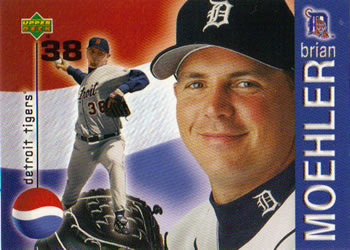 2000 Upper Deck Pepsi Detroit Tigers #6 Brian Moehler   Front