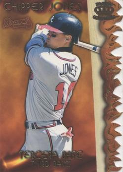 1997 Pacific Prism Invincible - Sizzling Lumber #SL-8B Chipper Jones Front