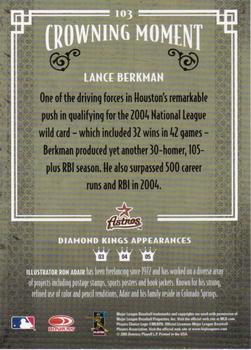 2005 Donruss Diamond Kings - Black and White #103 Lance Berkman Back
