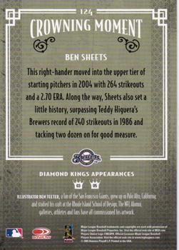 2005 Donruss Diamond Kings - Black and White #124 Ben Sheets Back