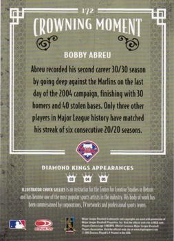 2005 Donruss Diamond Kings - Black and White #172 Bobby Abreu Back