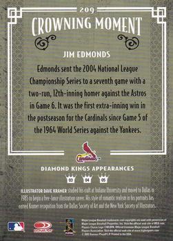 2005 Donruss Diamond Kings - Black and White #209 Jim Edmonds Back