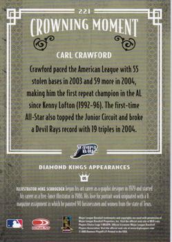 2005 Donruss Diamond Kings - Black and White #221 Carl Crawford Back