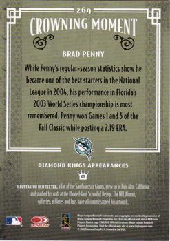 2005 Donruss Diamond Kings - Black and White #269 Brad Penny Back