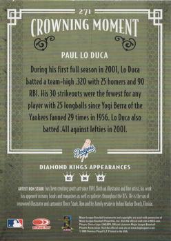2005 Donruss Diamond Kings - Black and White #271 Paul Lo Duca Back
