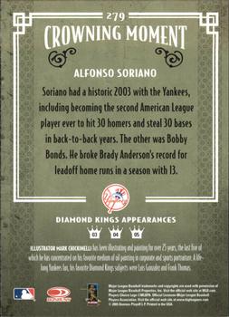 2005 Donruss Diamond Kings - Black and White #279 Alfonso Soriano Back