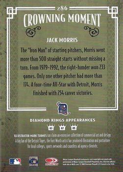 2005 Donruss Diamond Kings - Black and White #286 Jack Morris Back