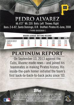 2014 Bowman Platinum - Ruby #67 Pedro Alvarez Back
