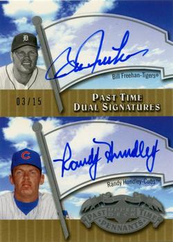 2005 UD Past Time Pennants - Past Time Dual Signatures #BFRH Bill Freehan / Randy Hundley Front