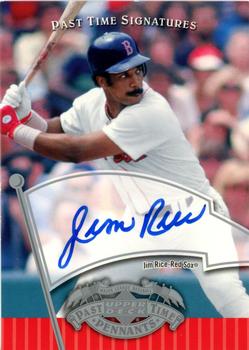 2005 UD Past Time Pennants - Past Time Signatures Silver #JR Jim Rice Front