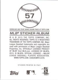 2015 Topps Stickers #57 Nick Swisher Back