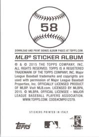 2015 Topps Stickers #58 Michael Brantley Back