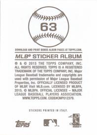 2015 Topps Stickers #63 Lonnie Chisenhall Back