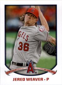 2015 Topps Stickers #93 Jered Weaver Front