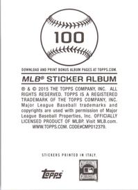 2015 Topps Stickers #100 Rod Carew Back