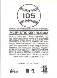 2015 Topps Stickers #105 Matt Dominguez Back