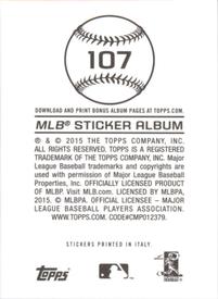 2015 Topps Stickers #107 Dexter Fowler Back
