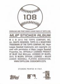 2015 Topps Stickers #108 Jason Castro Back