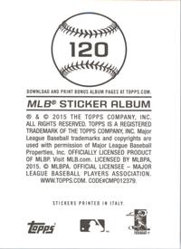 2015 Topps Stickers #120 Robinson Cano Back