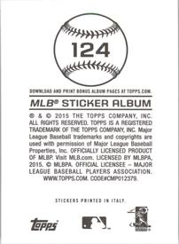 2015 Topps Stickers #124 Roenis Elias Back