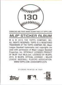 2015 Topps Stickers #130 Elvis Andrus Back