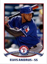 2015 Topps Stickers #130 Elvis Andrus Front