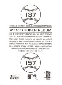 2015 Topps Stickers #137 Los Angeles Angels Back